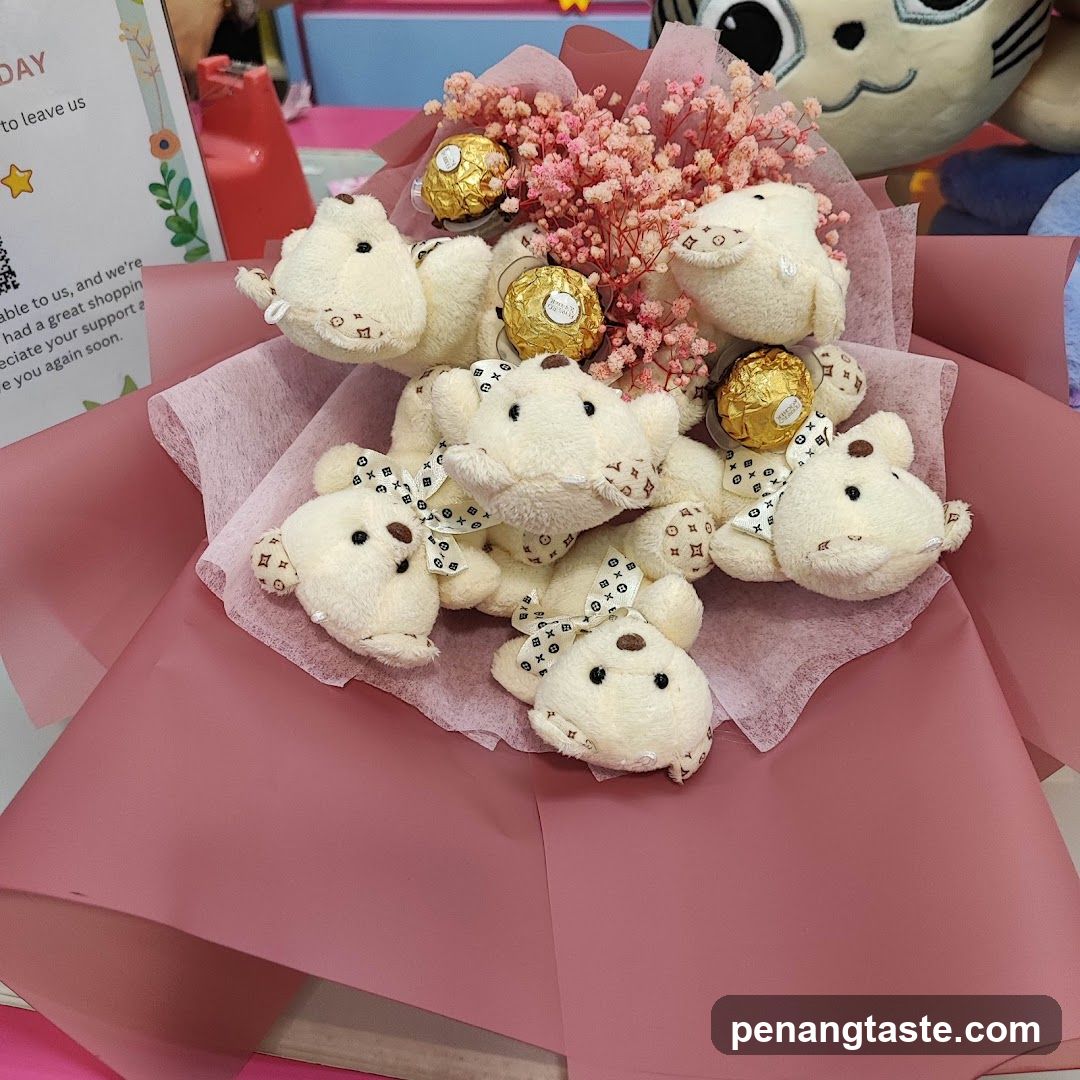 Teddy Bear Bouquet with Chocolates