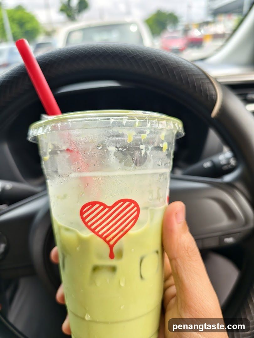 Matcha Drink in Car