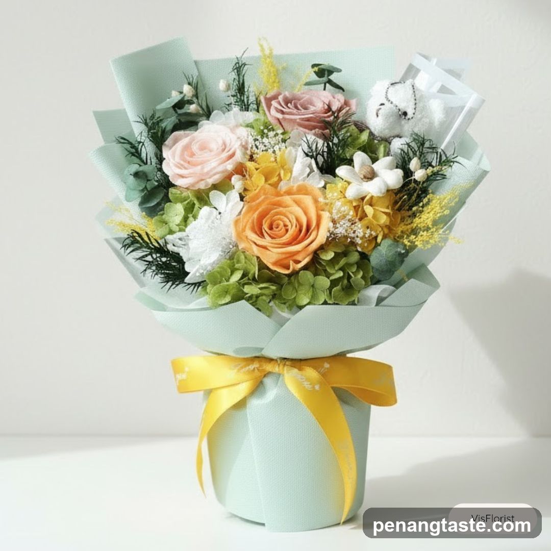 Flower Bouquet with Gift Box