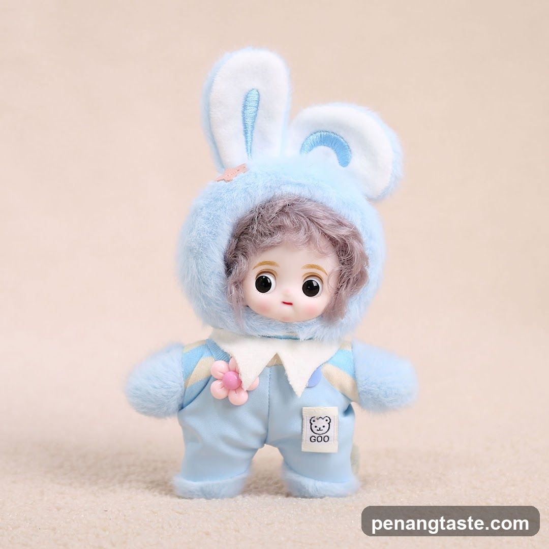 Blue Bunny Plush Doll