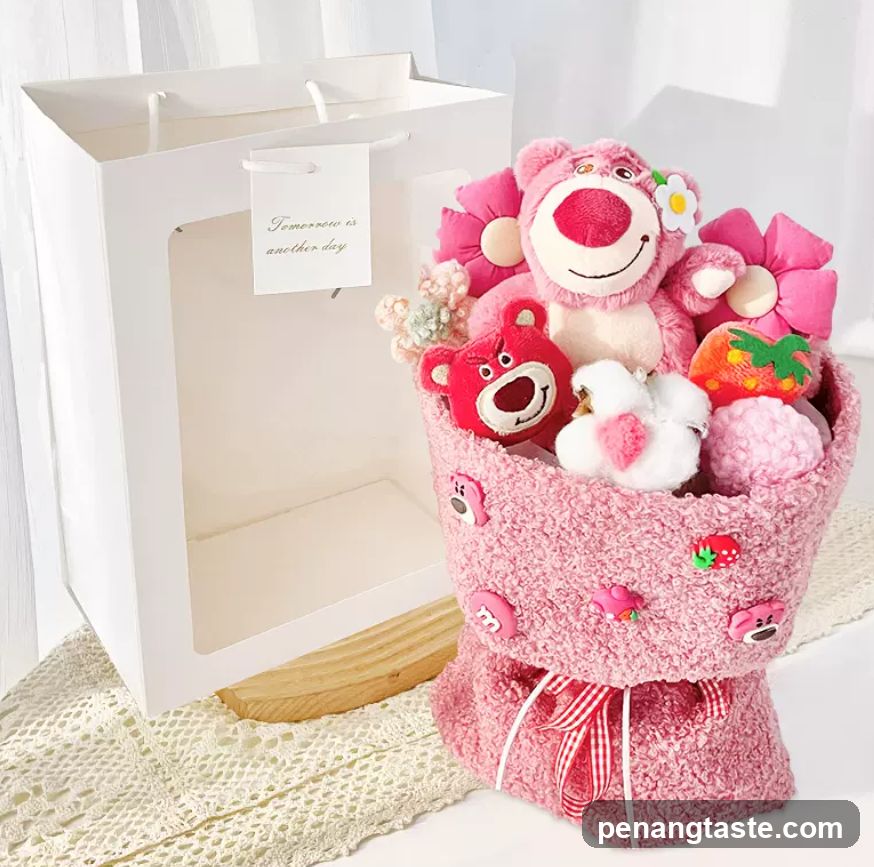 Pink Toy Bouquet with Gift Bag