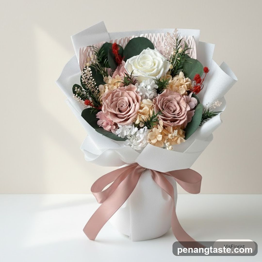 Flower Bouquet in White Box