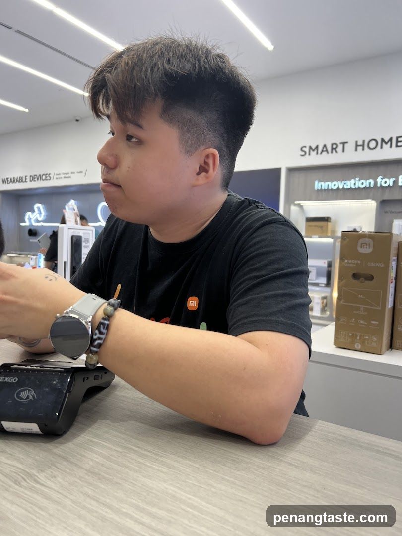 Customer in electronics store