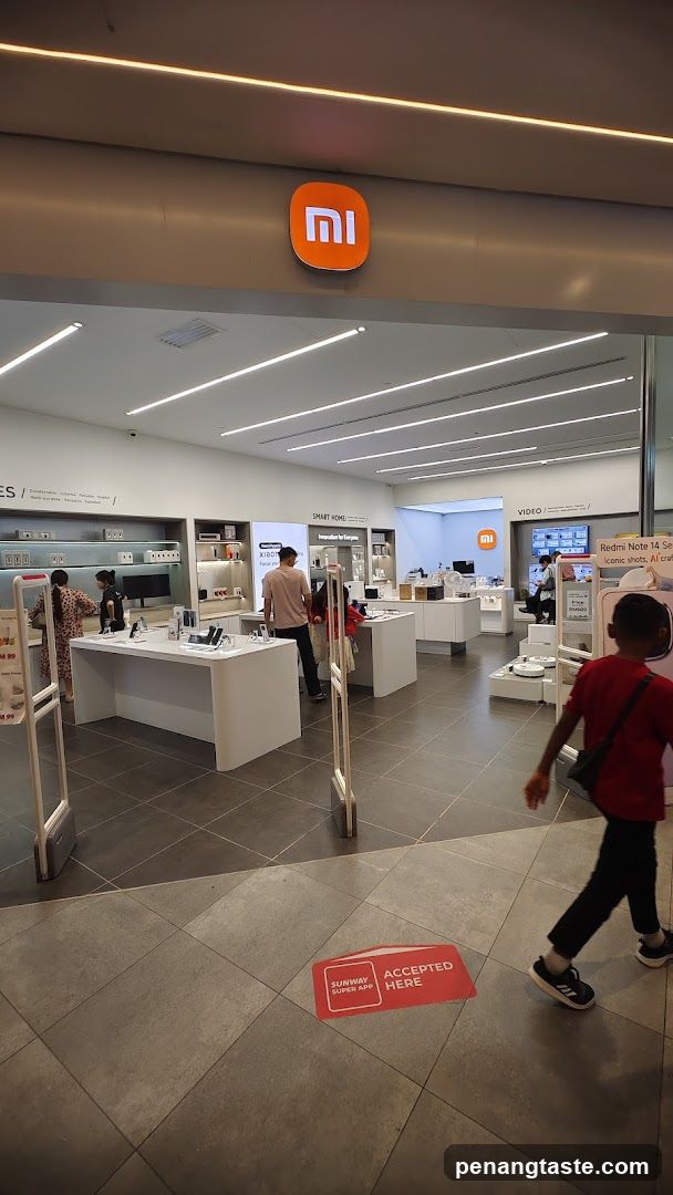 Mall Interior with Xiaomi Store Entrance