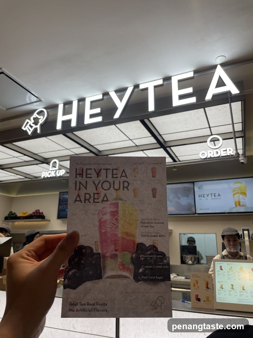Heytea Store Interior with Flyer