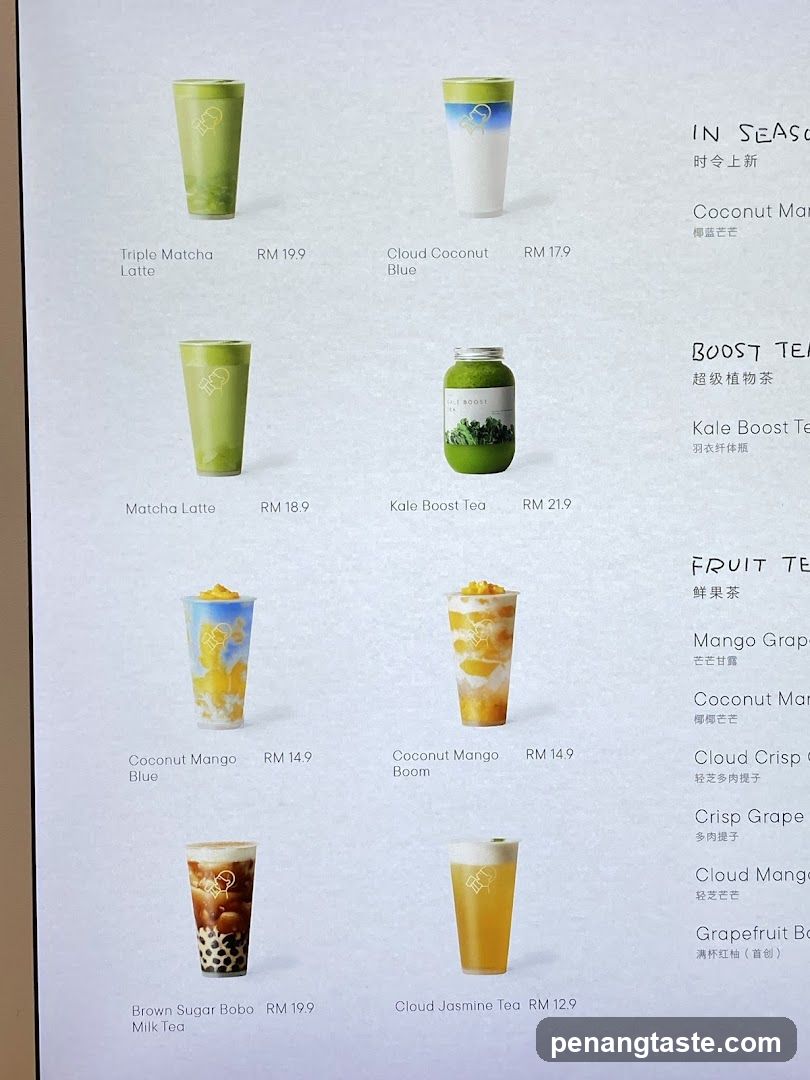 Boba Tea Menu