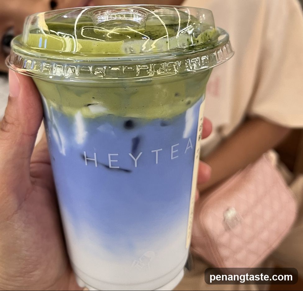 Matcha Latte with Blue Tint