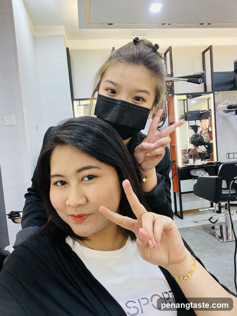 Hair Salon Interior Selfie