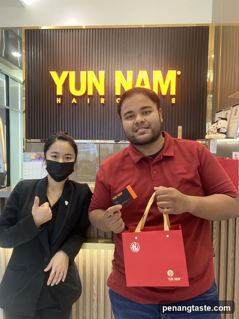 Yun Nam Haircare Staff with Merchandise