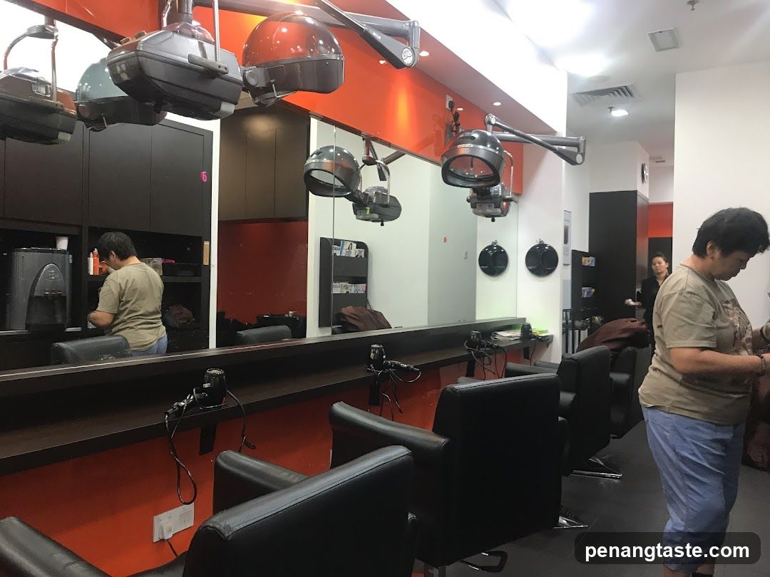 Salon Interior with Stylists and Clients