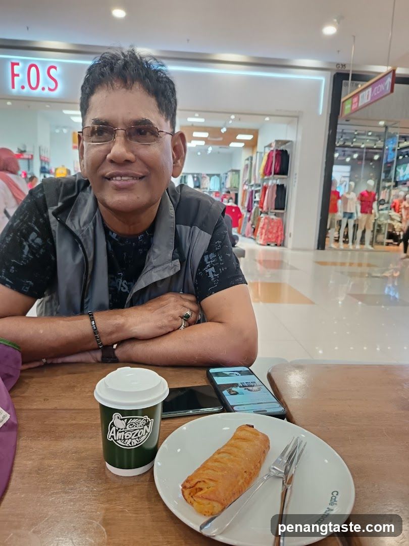 Dining in a mall food court