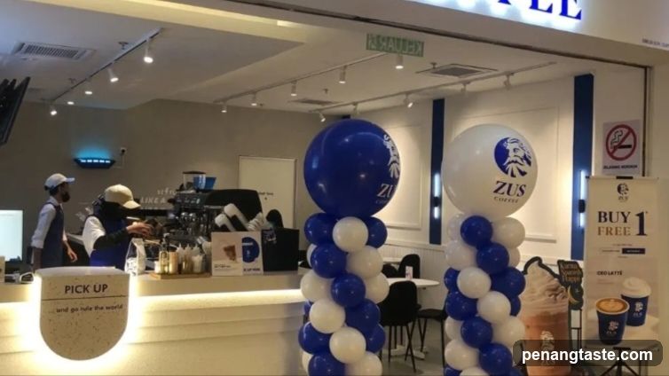 Zus Coffee Interior with Balloon Decor