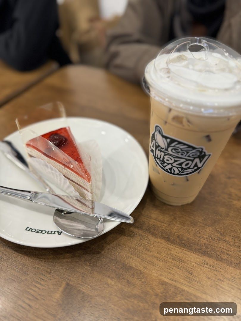 Iced Coffee and Cake Slice
