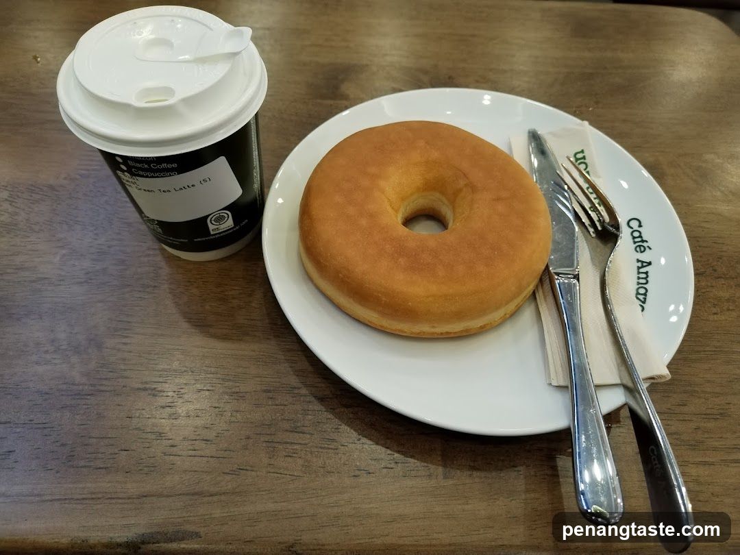 Donut and Coffee on Table