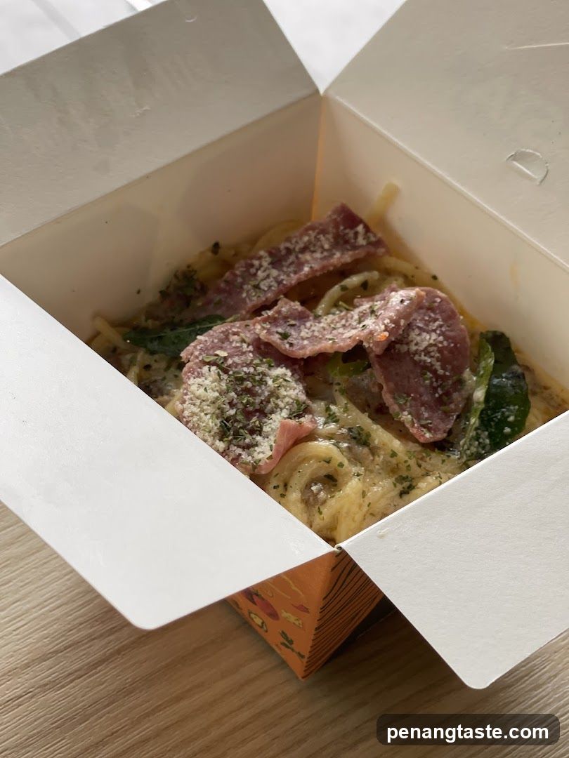 Pasta Dish in Takeout Box