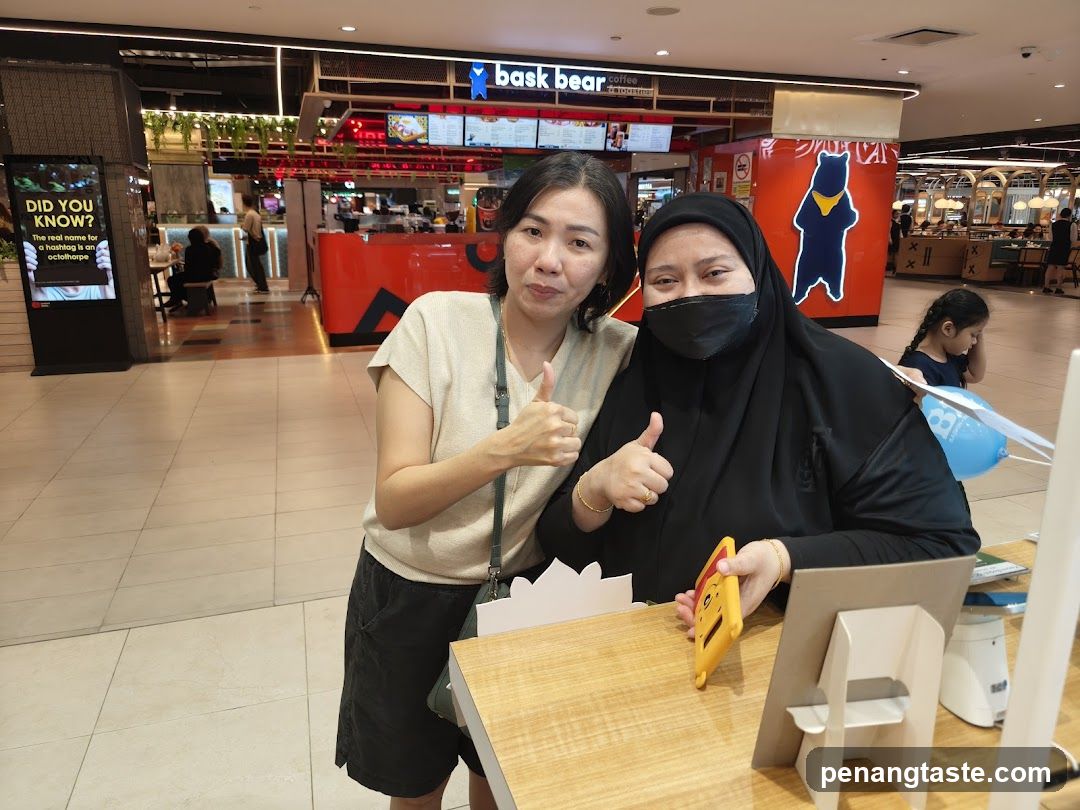 Food Court Interior with Customers