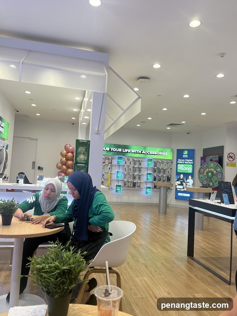 Interior of a tech accessory store