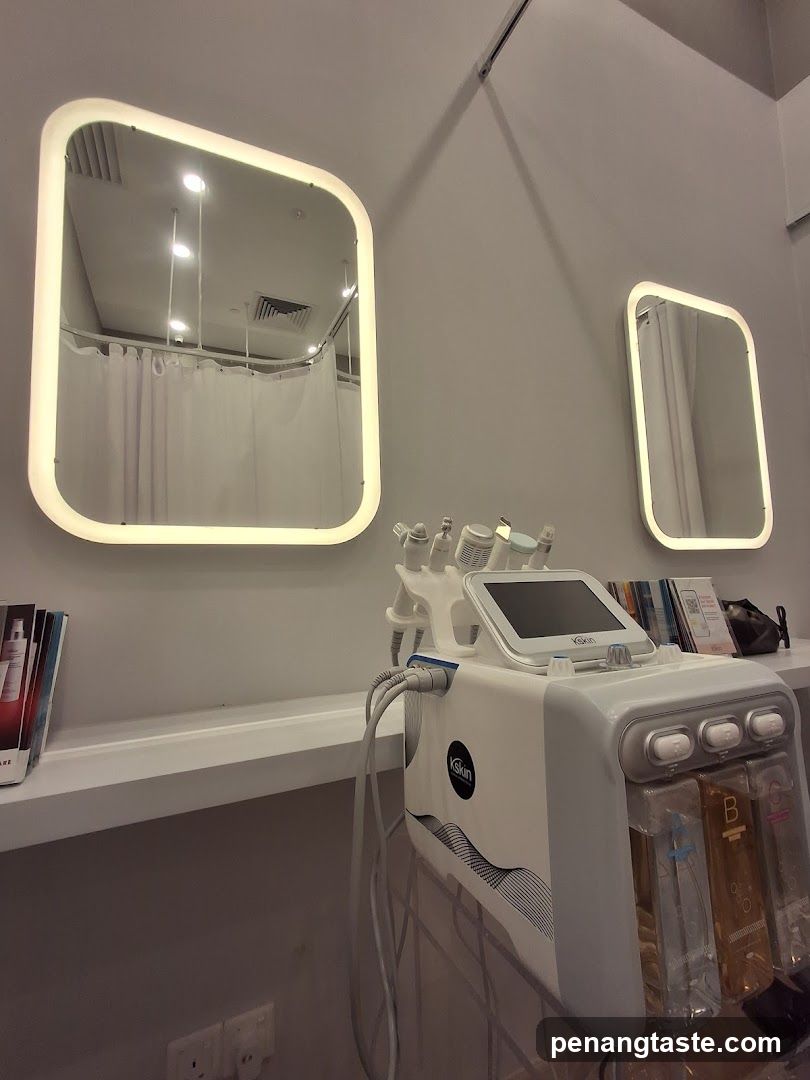 Beauty Salon Interior with Equipment and Mirrors
