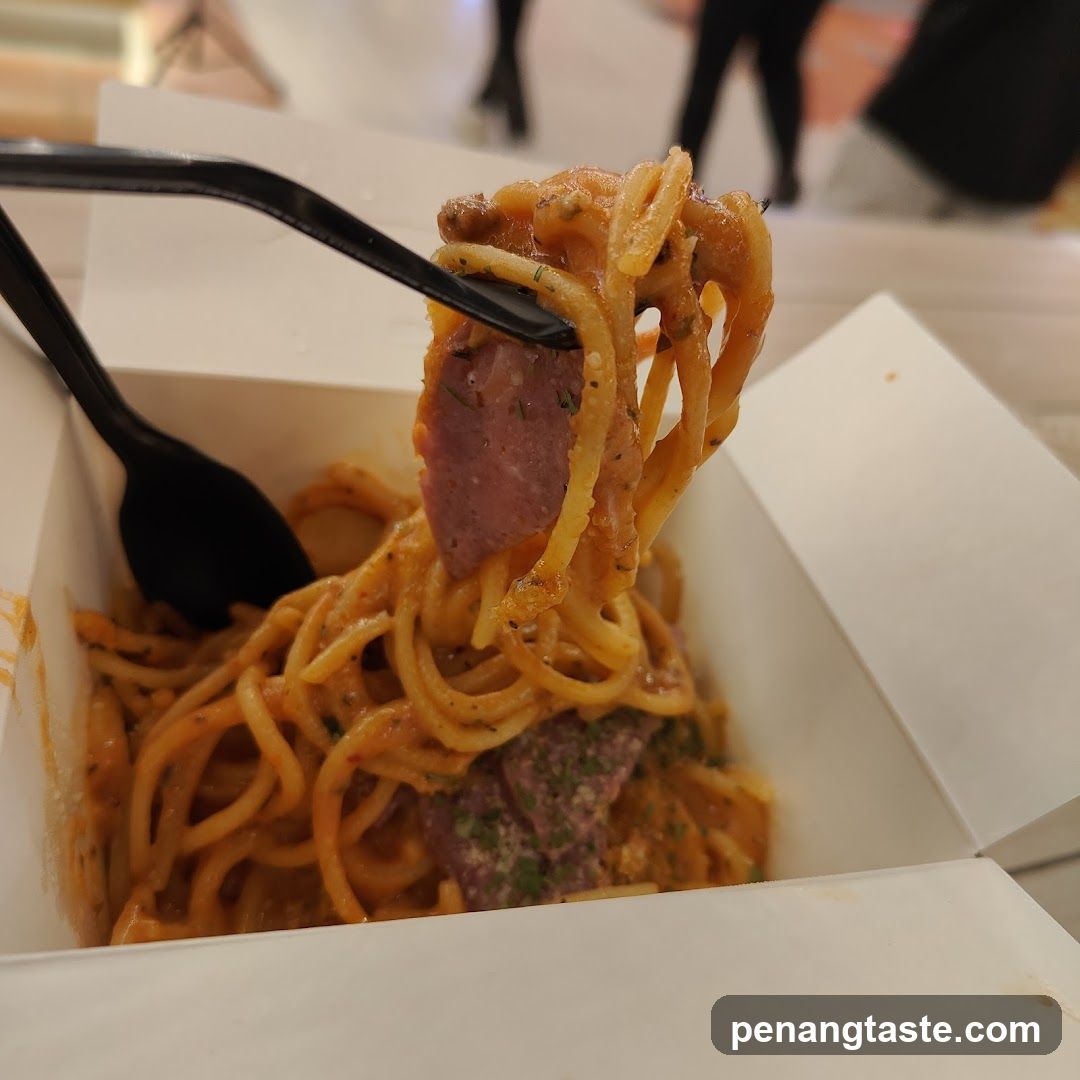 Spaghetti in Takeout Box