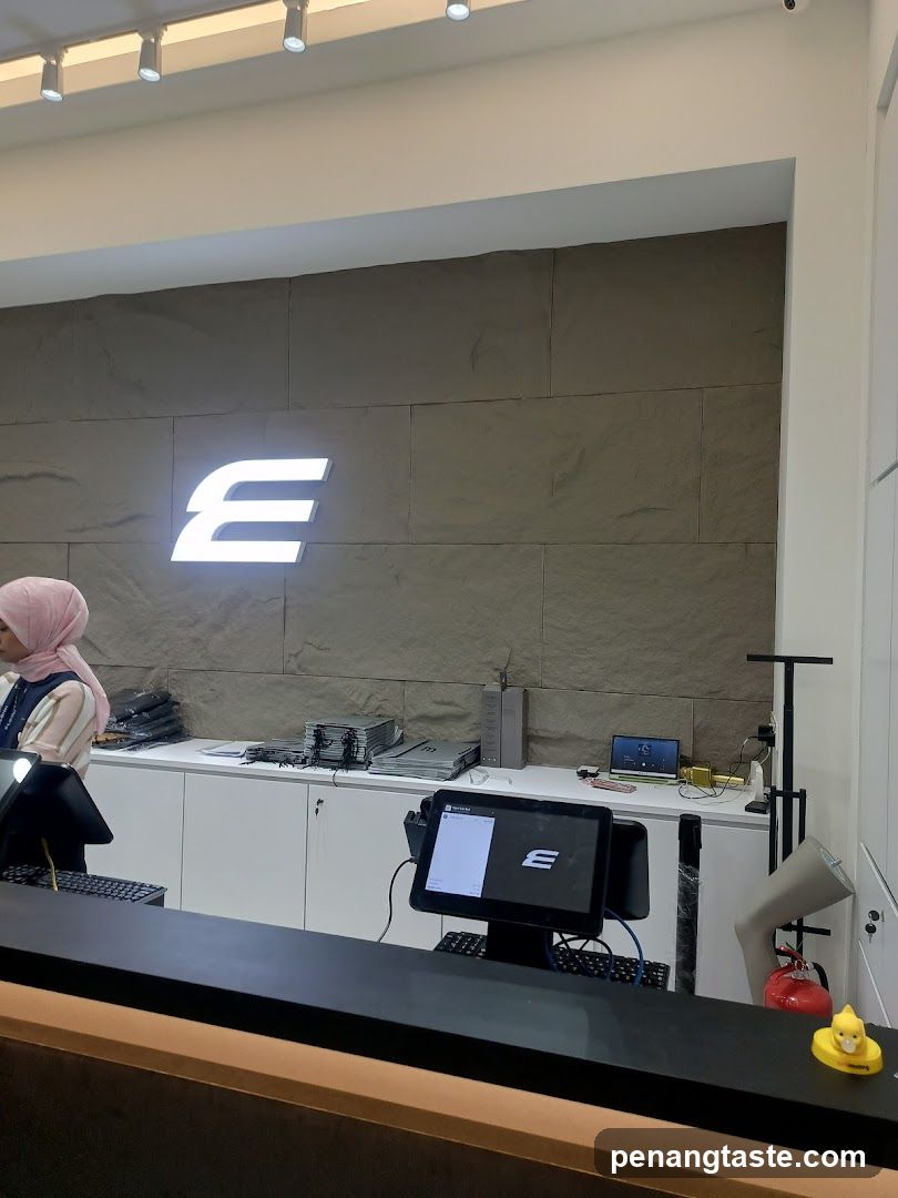 Interior of a store with reception desk