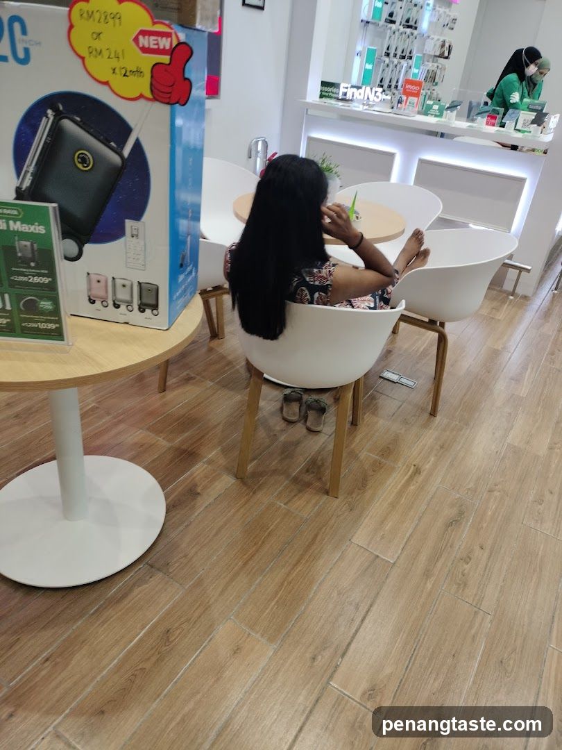 Interior of a retail store with promotional display