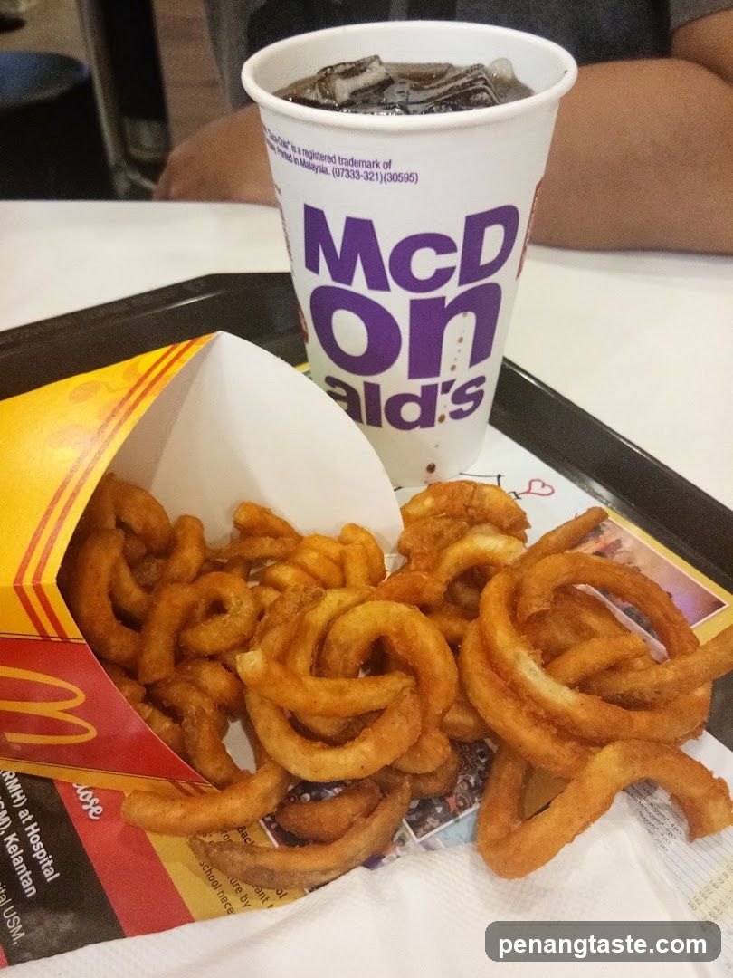 McDonald's Meal with Curly Fries and Soda