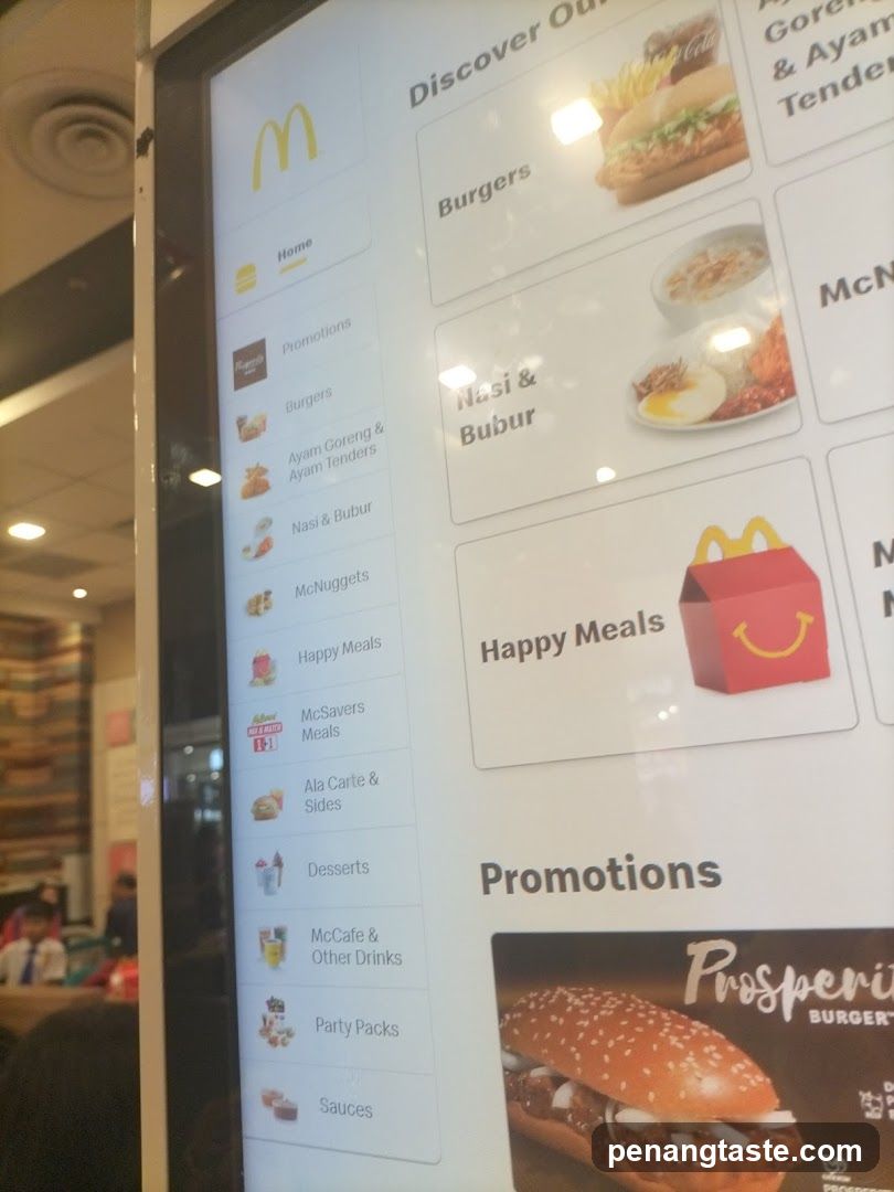 McDonald's Menu Board Display