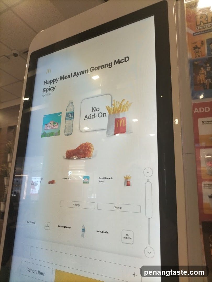 McD Self-Ordering Kiosk Display