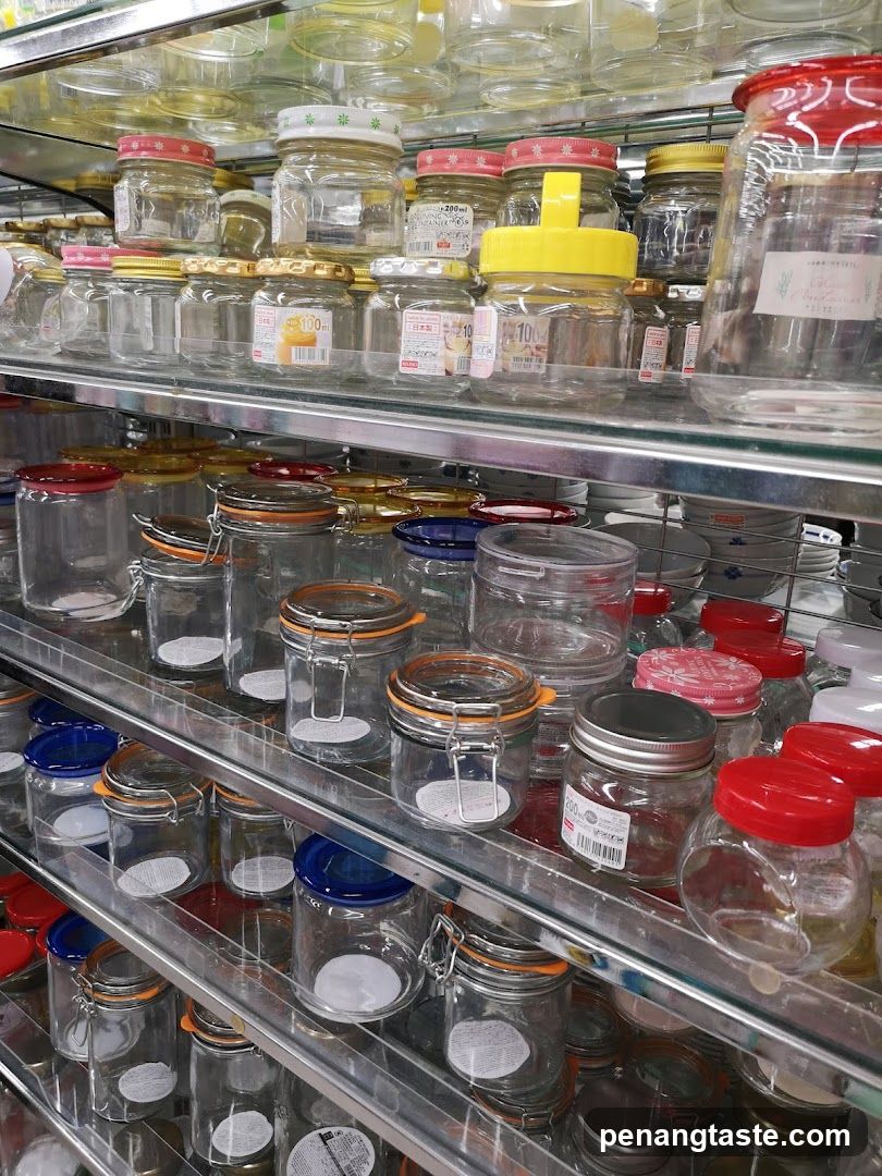 Glass Jars on Shelves