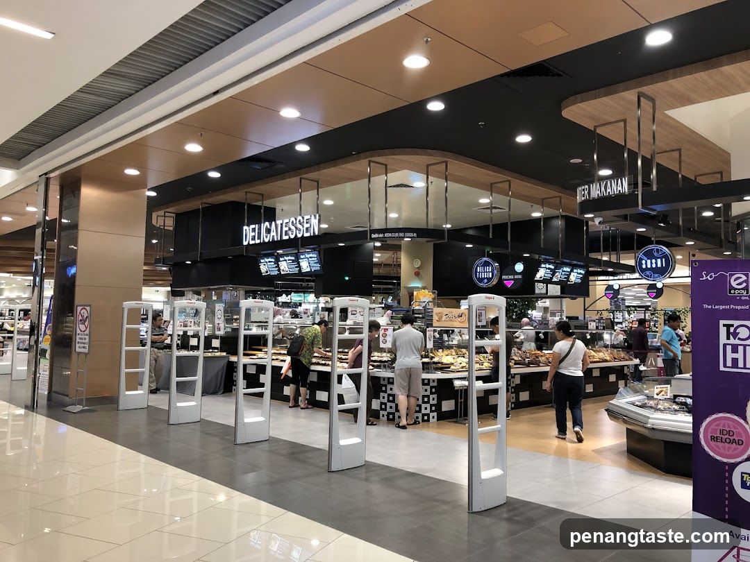 Delicatessen Interior with Security Gates