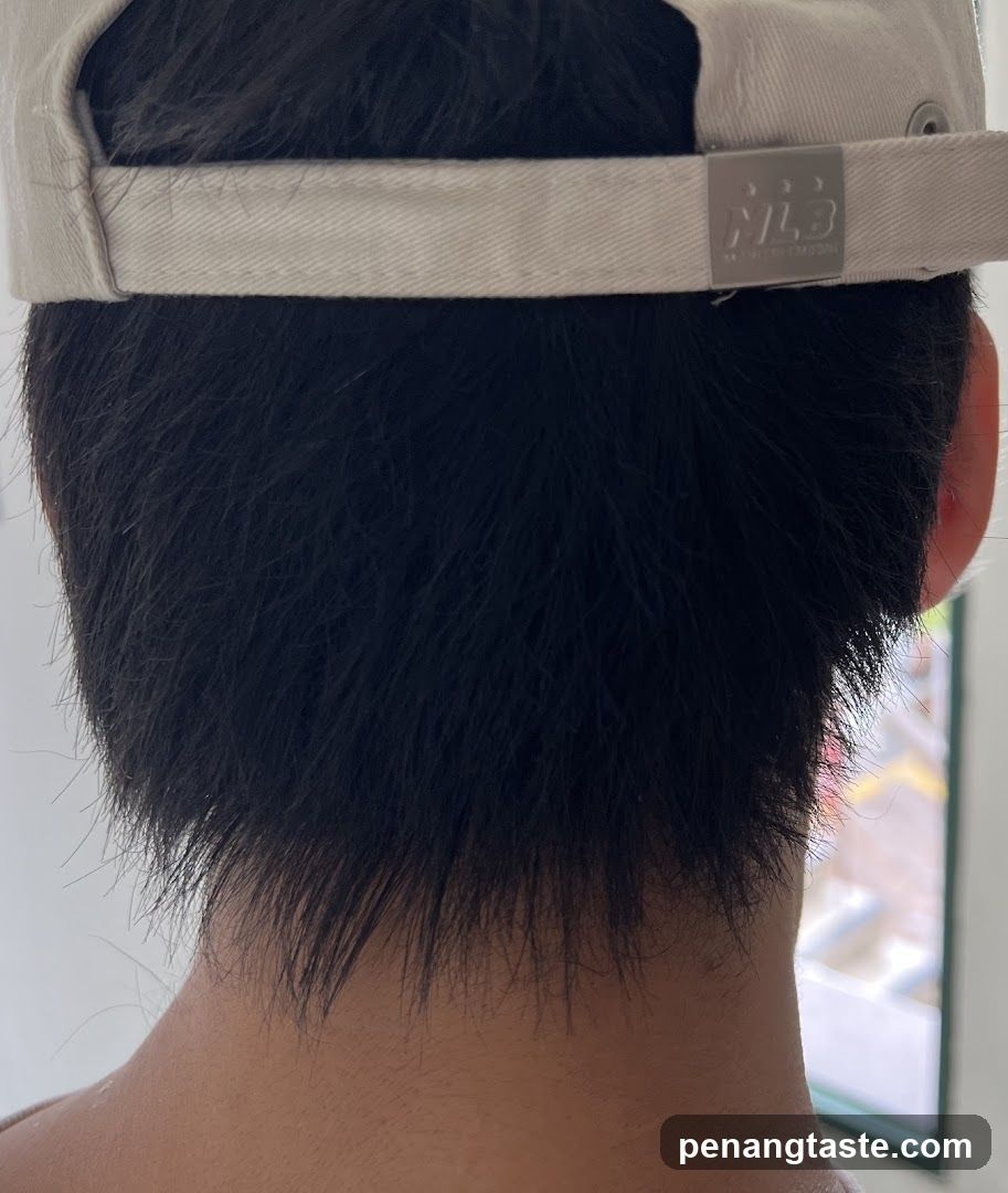 Back of head with cap
