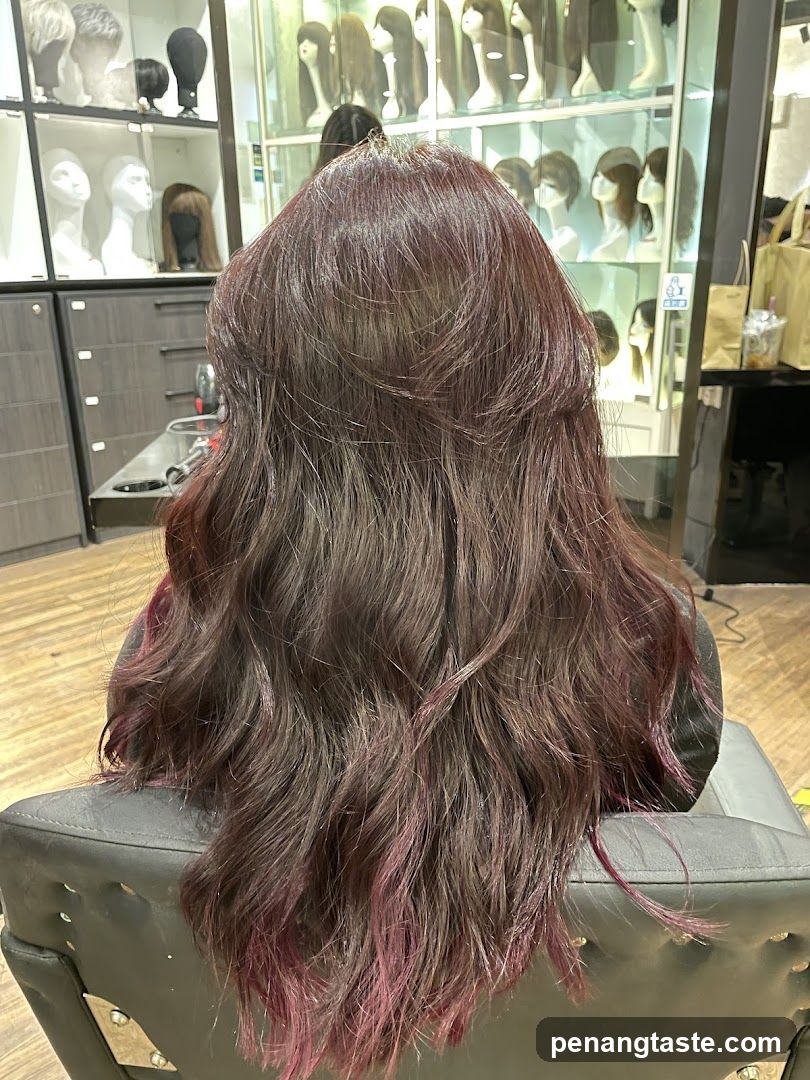 Salon Interior with Customer Hair Styling