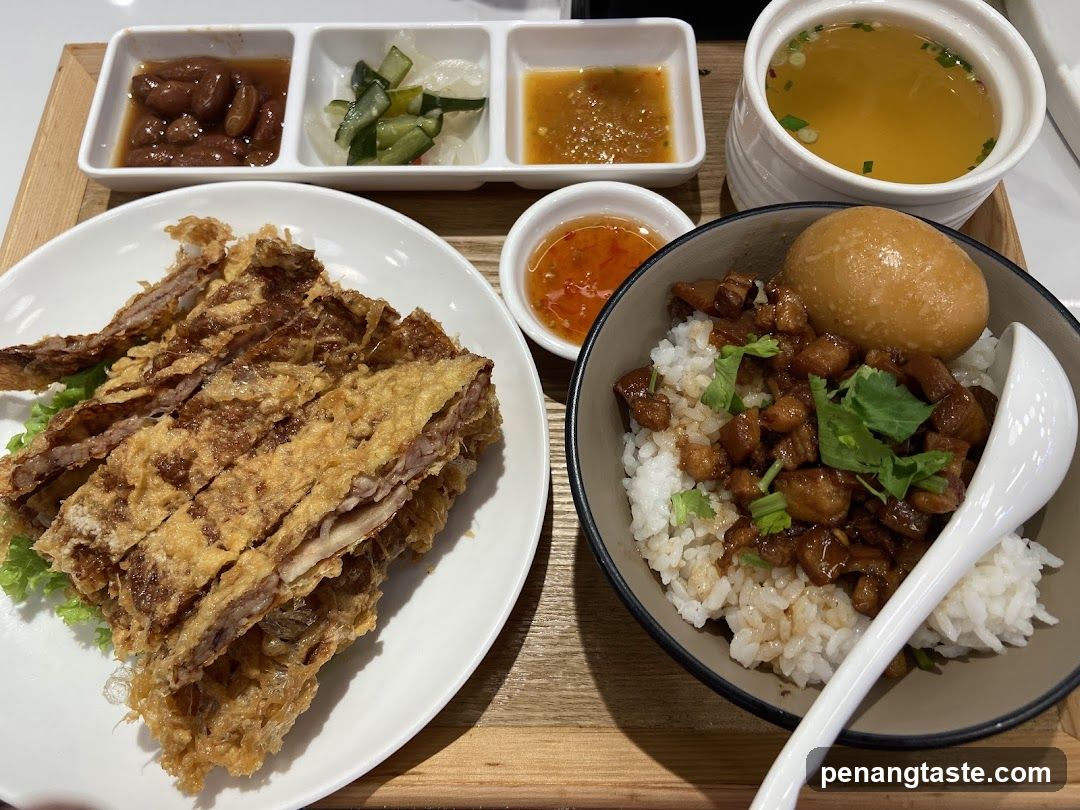Rice Bowl with Fried Egg and Side Dishes