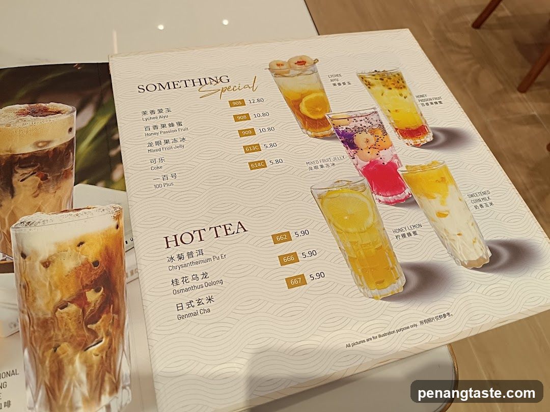 Something Special & Hot Tea Menu