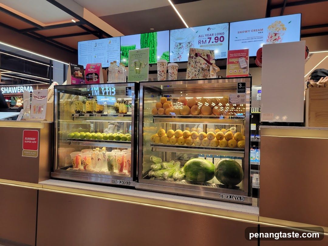 Fruit and Juice Display Counter