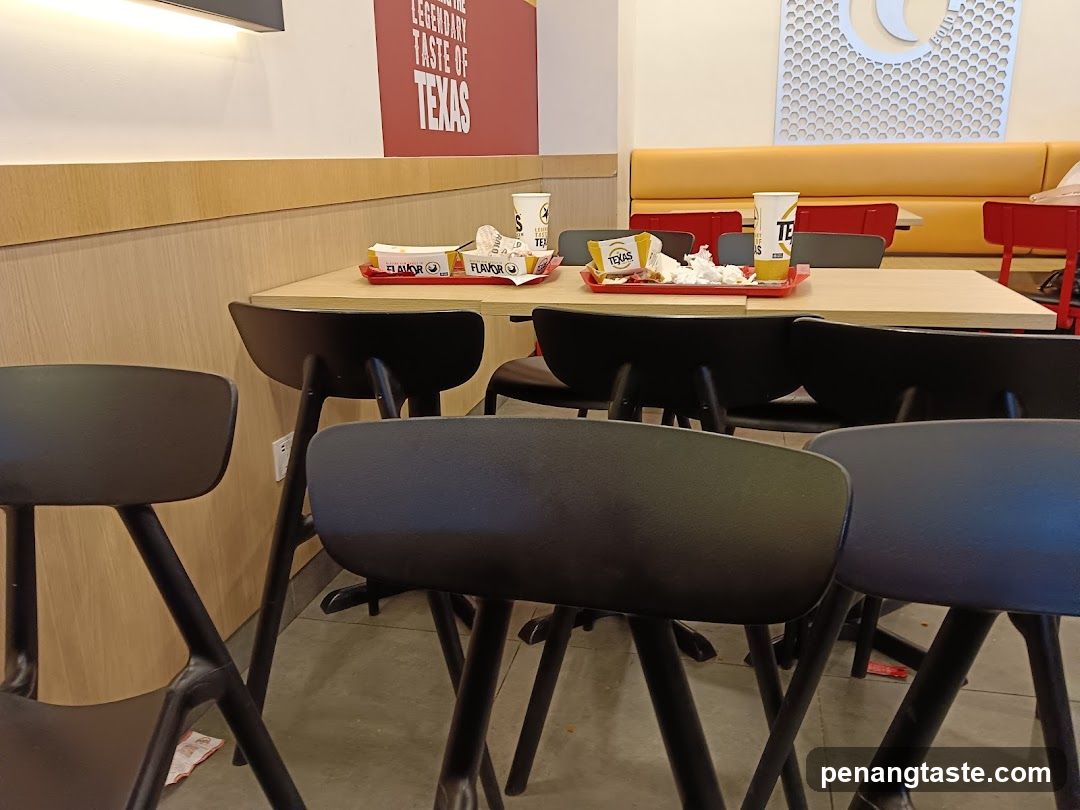Restaurant Interior with Food Trays