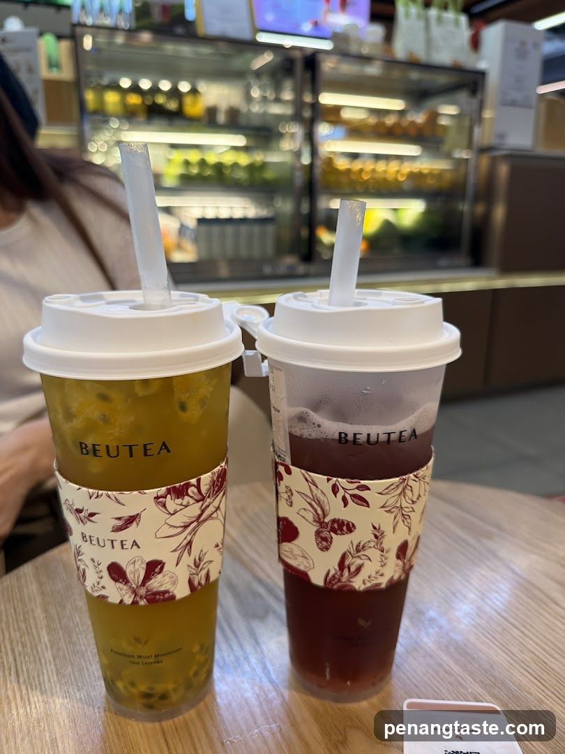 Beverages at a cafe
