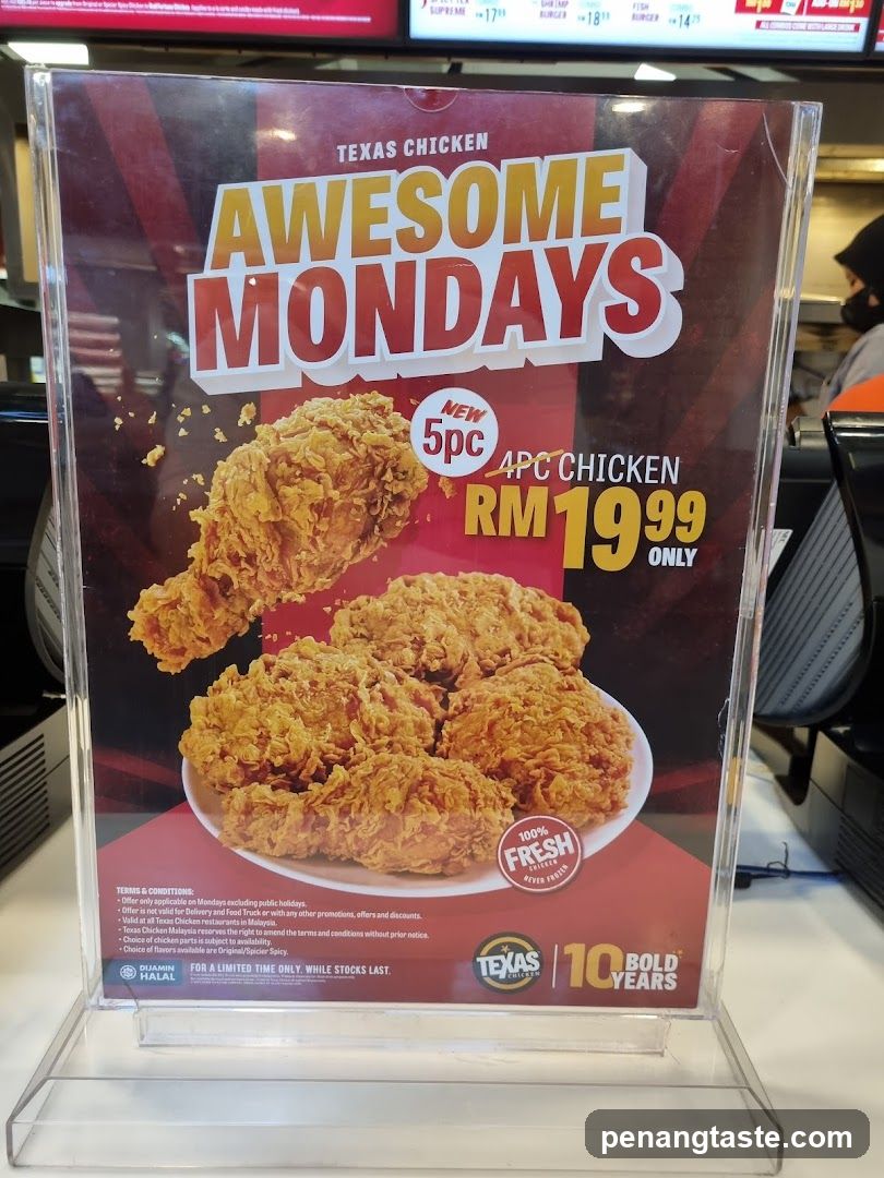 Texas Chicken Awesome Mondays Ad