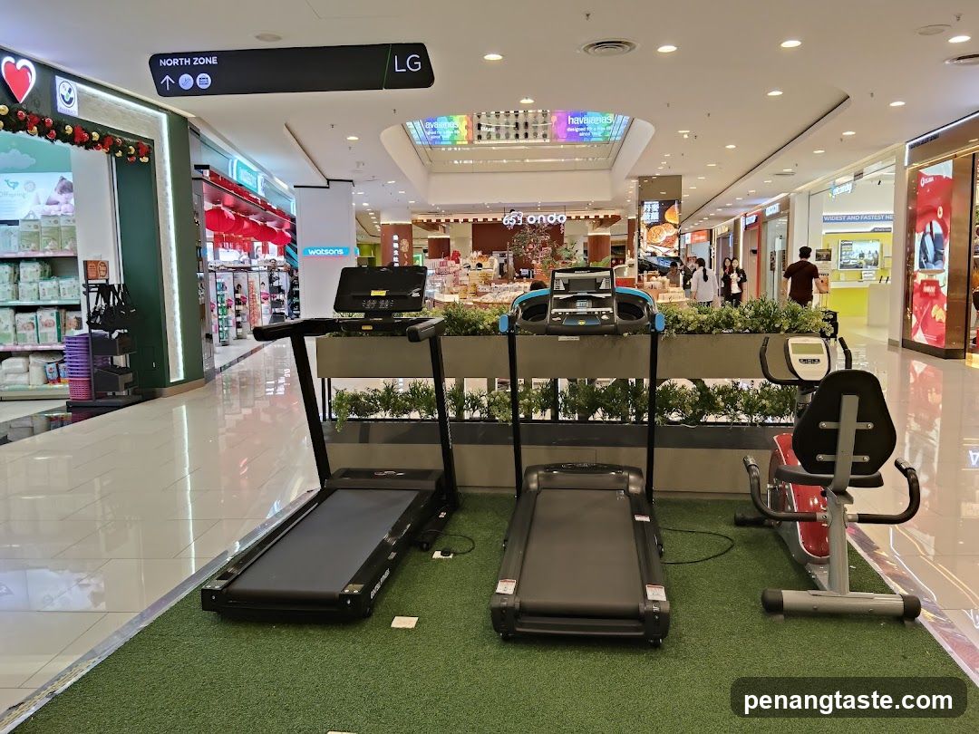 Fitness Equipment Display in Mall