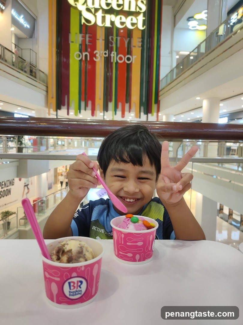 Child with Ice Cream in Mall