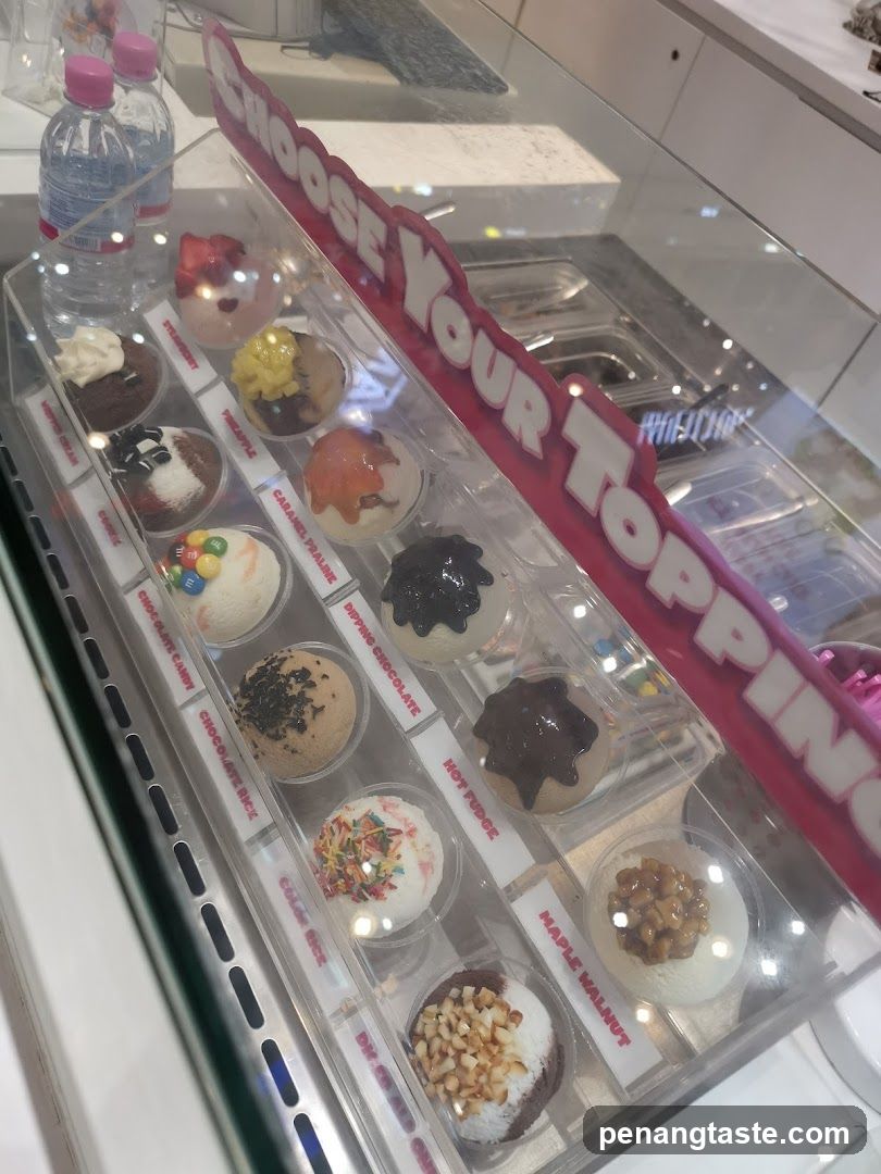 Dessert Topping Selection Display