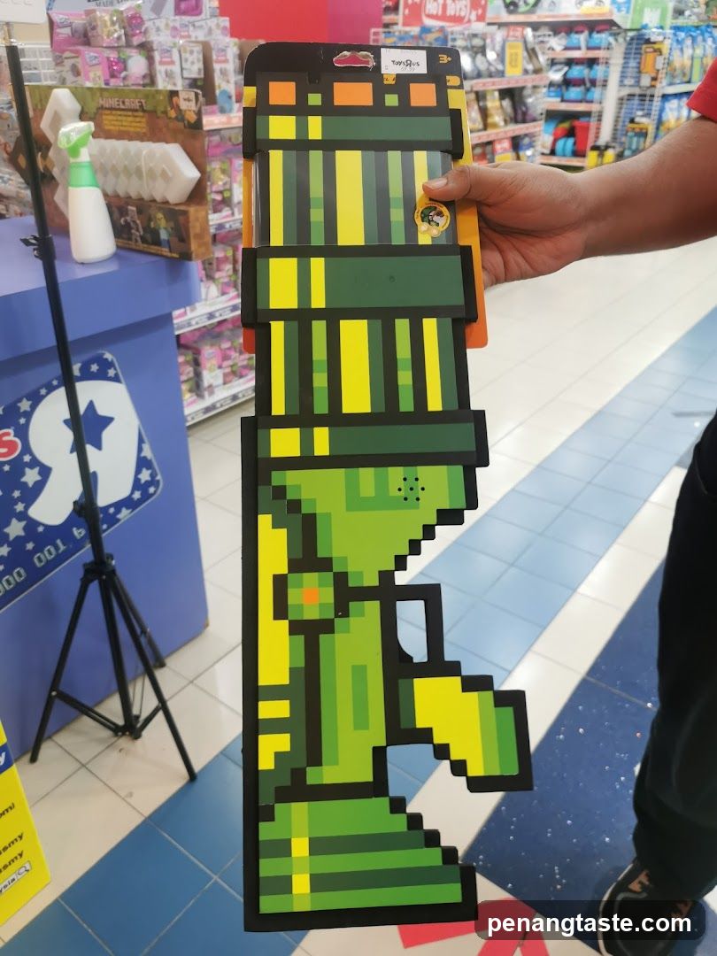 Toy Store Interior with Pixel Art Toy Display