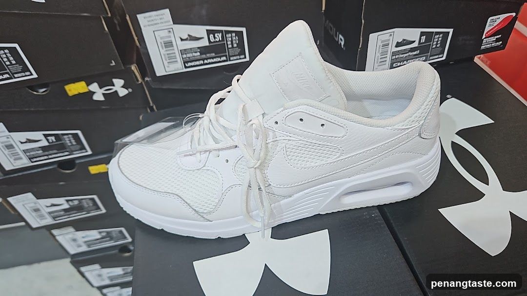 White Under Armour Shoe Display