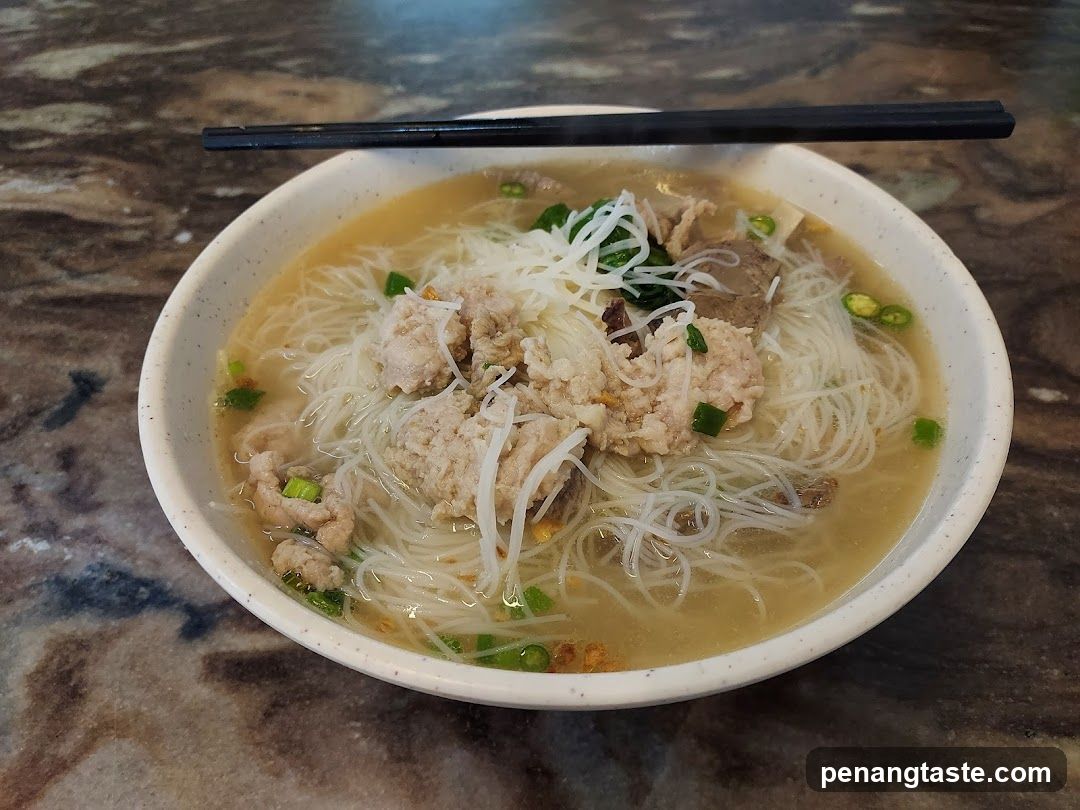 Noodle Soup Bowl with Chopsticks
