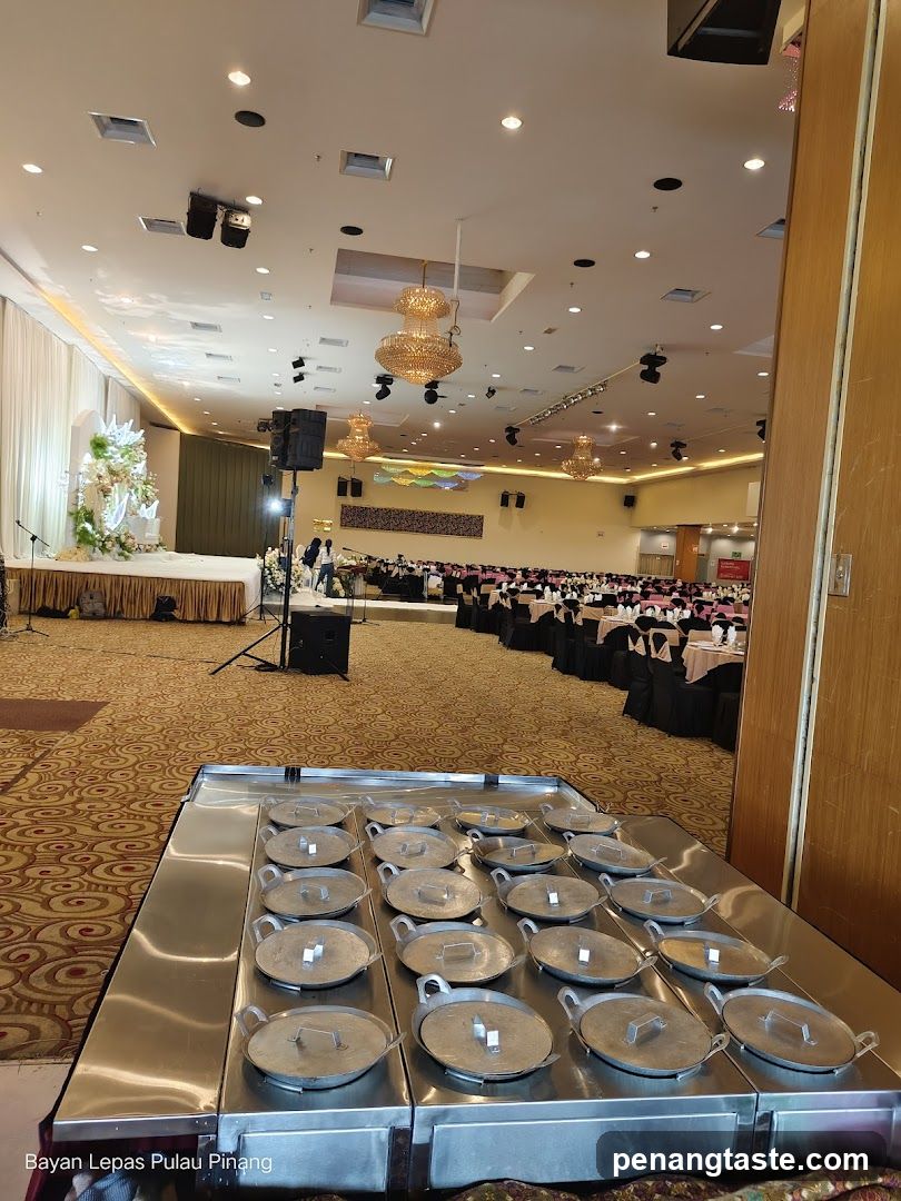 Banquet Hall Interior with Food Service