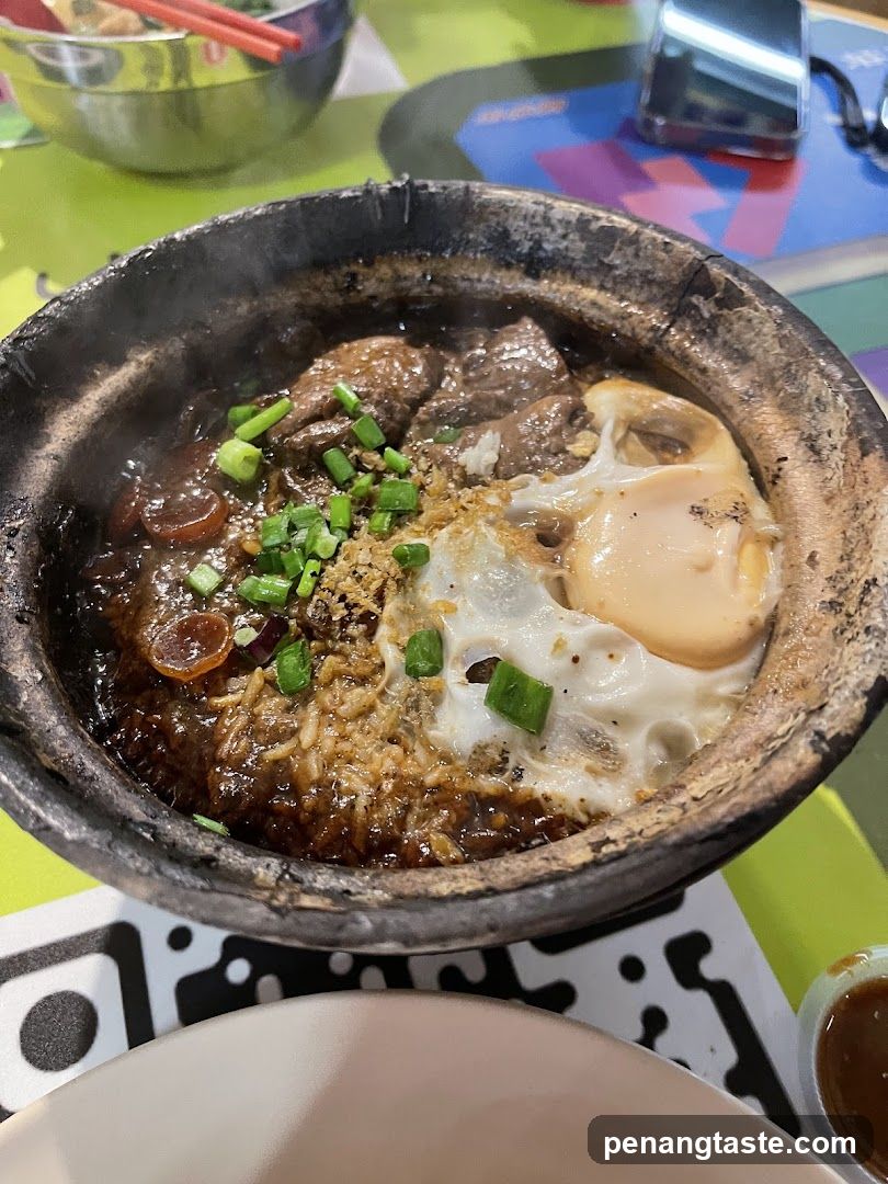 Claypot Rice with Egg and Meat