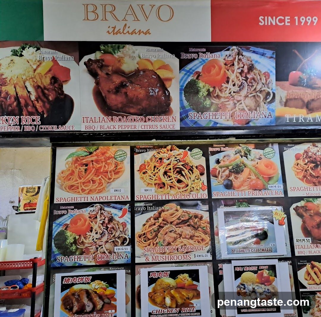 Bravo Italiana Menu Board