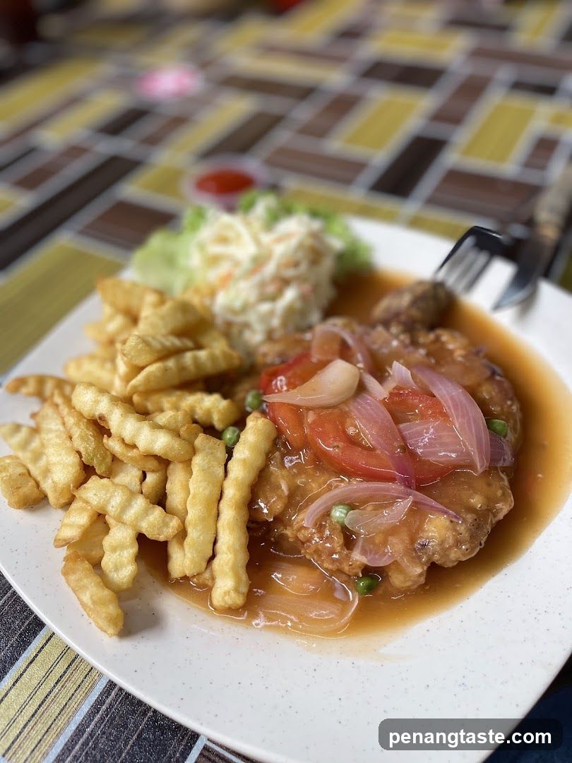 Chicken Fried Rice with Fries and Coleslaw
