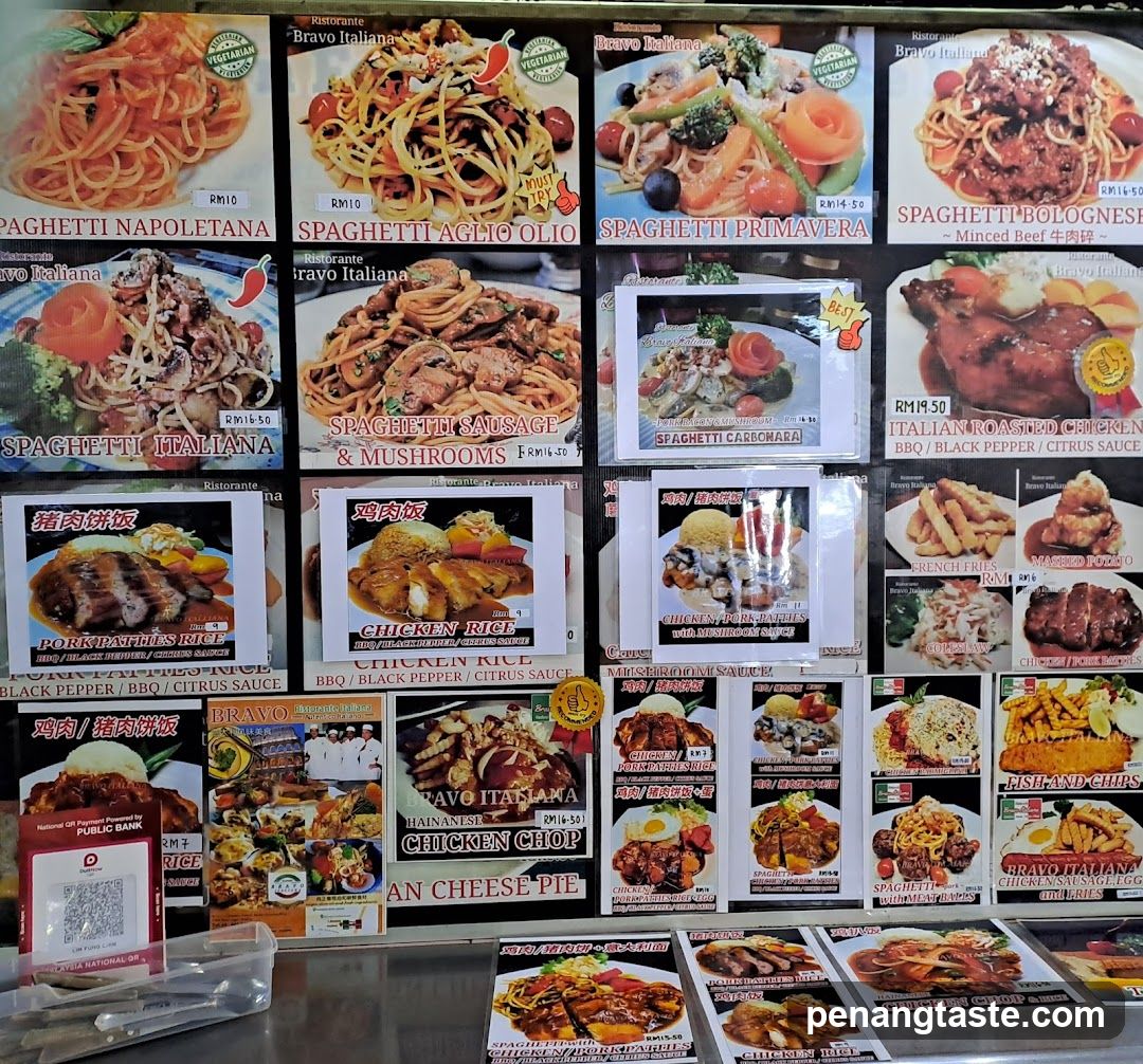 Bravo Italiano Menu Board