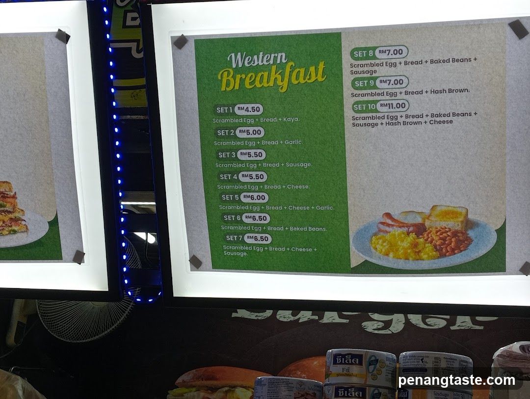 Western Breakfast Menu Board